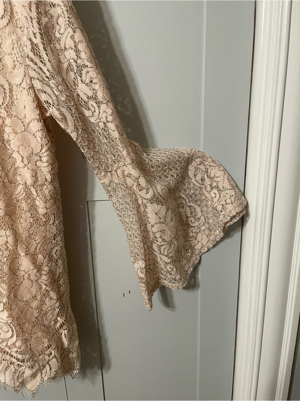 Alfani Blush Lace Bell-Sleeve Women's Top - Picture 4 of 16